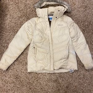 Columbia White Ski Coat Jacket